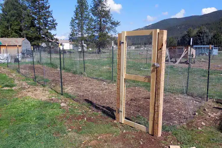 putting up a fence, building a gate