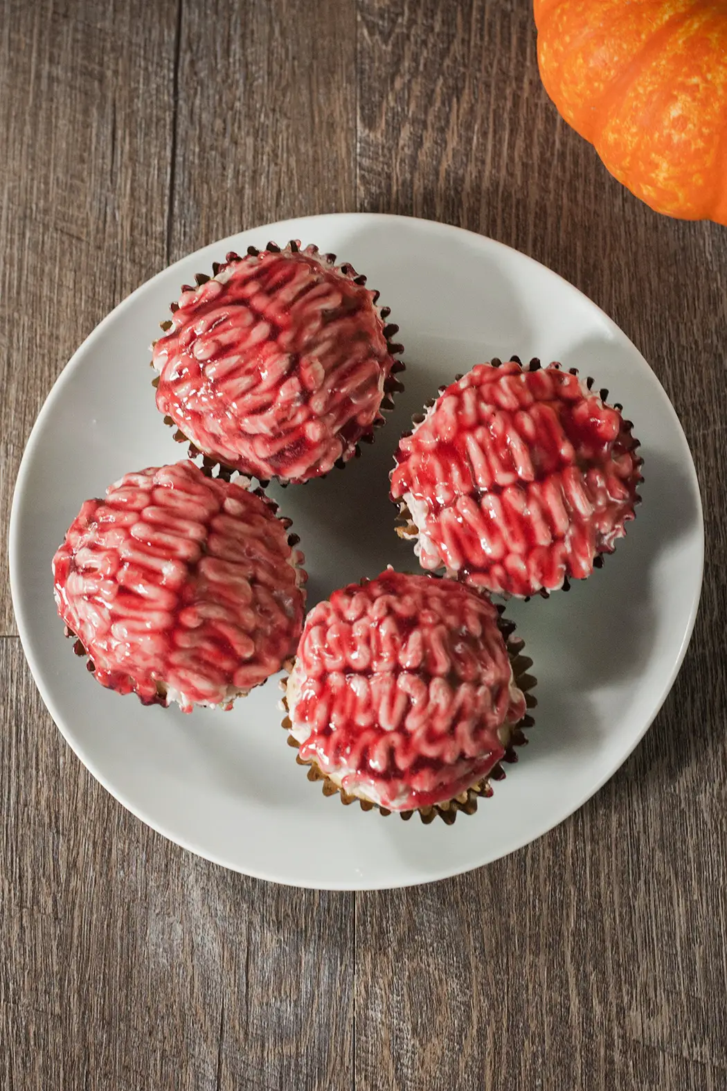 vegan halloween brain cupcakes
