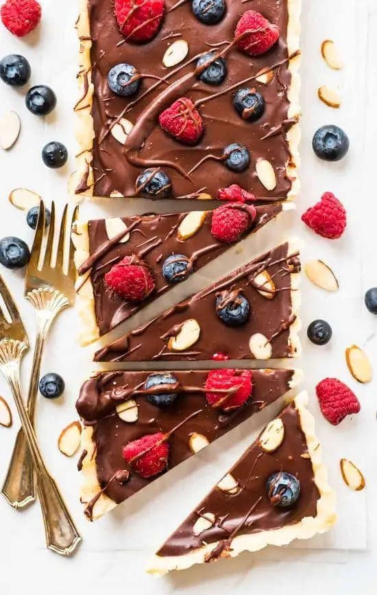 Recipe for vegan chocolate tart