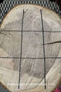 DIY outdoor tic tac toe