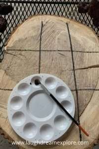 DIY outdoor tic tac toe
