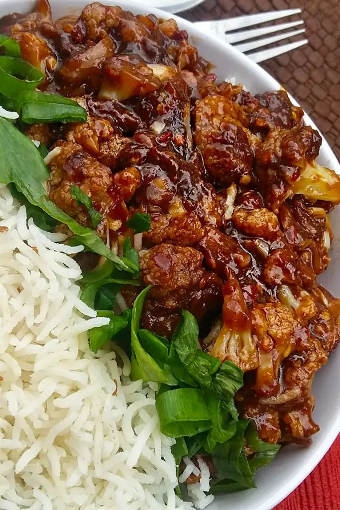 vegan sweet and sour cauliflower