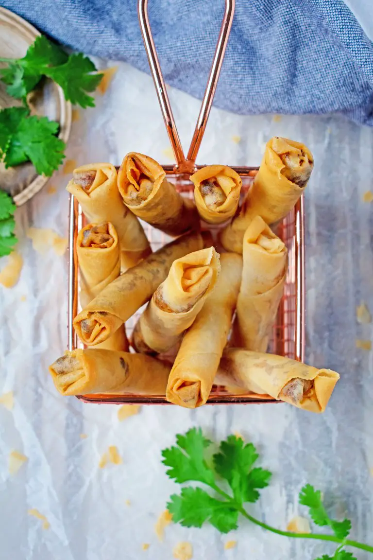 vegan fried spring rolls