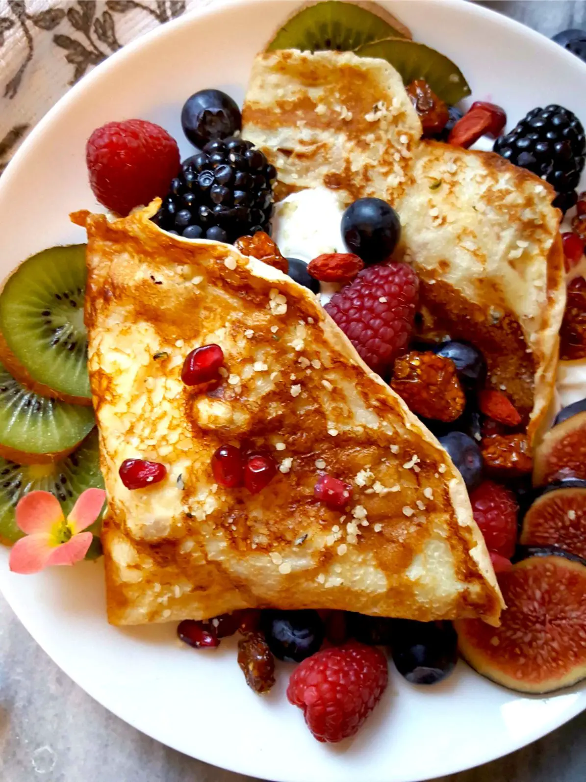 vegan protein crepes