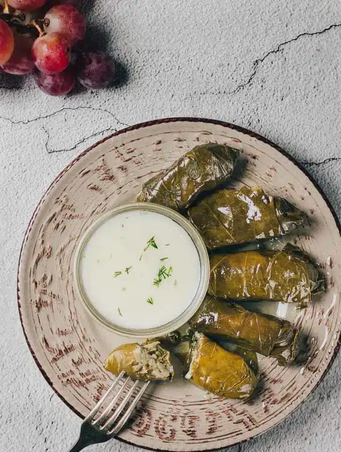 vegan stuffed vine leaves