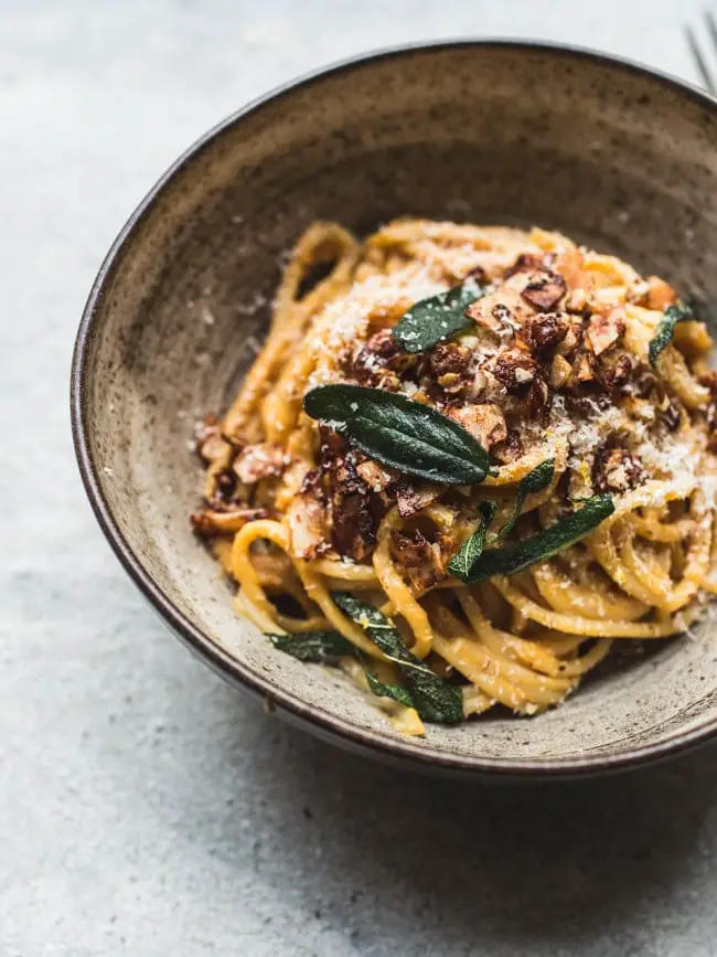 vegan butternut squash carbonara