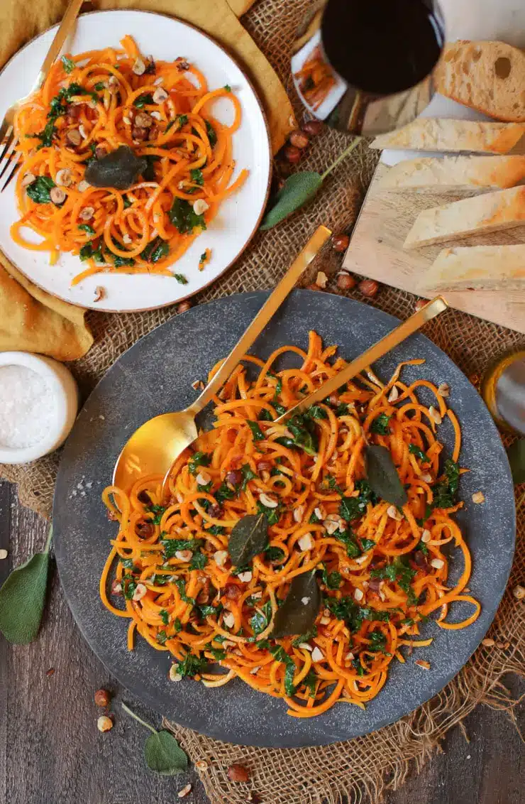 vegan butternut squash zoodles