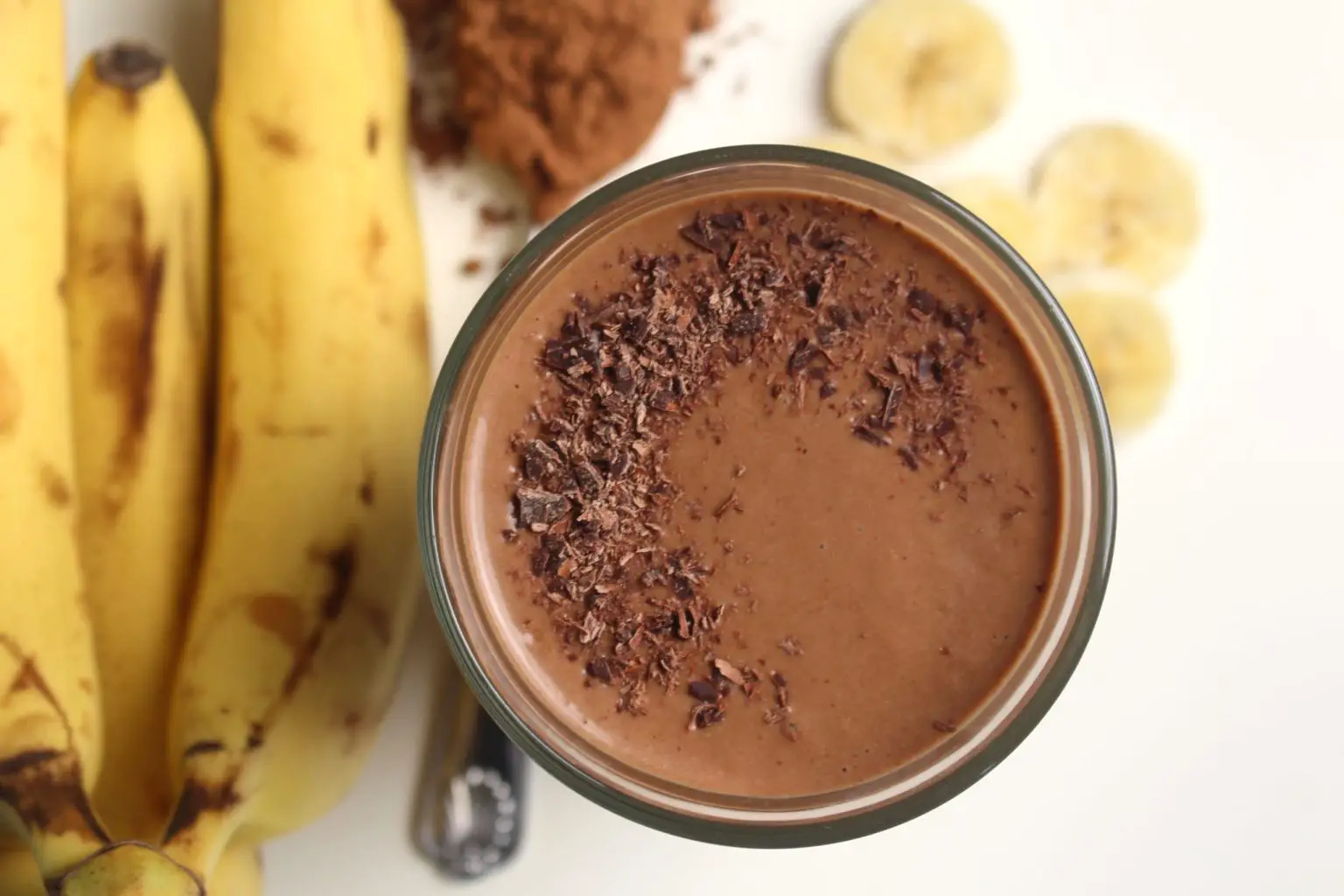 vegan chocolate banana milkshake