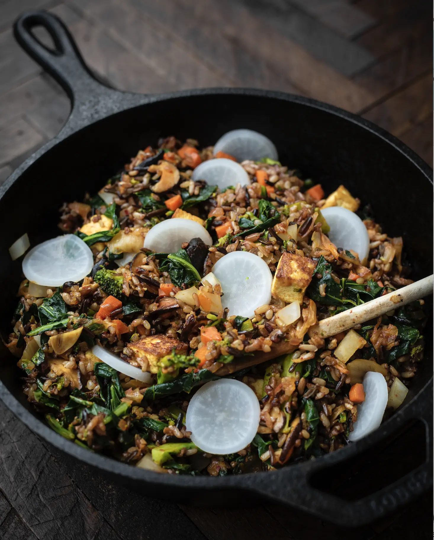 vegan kimchi fried rice