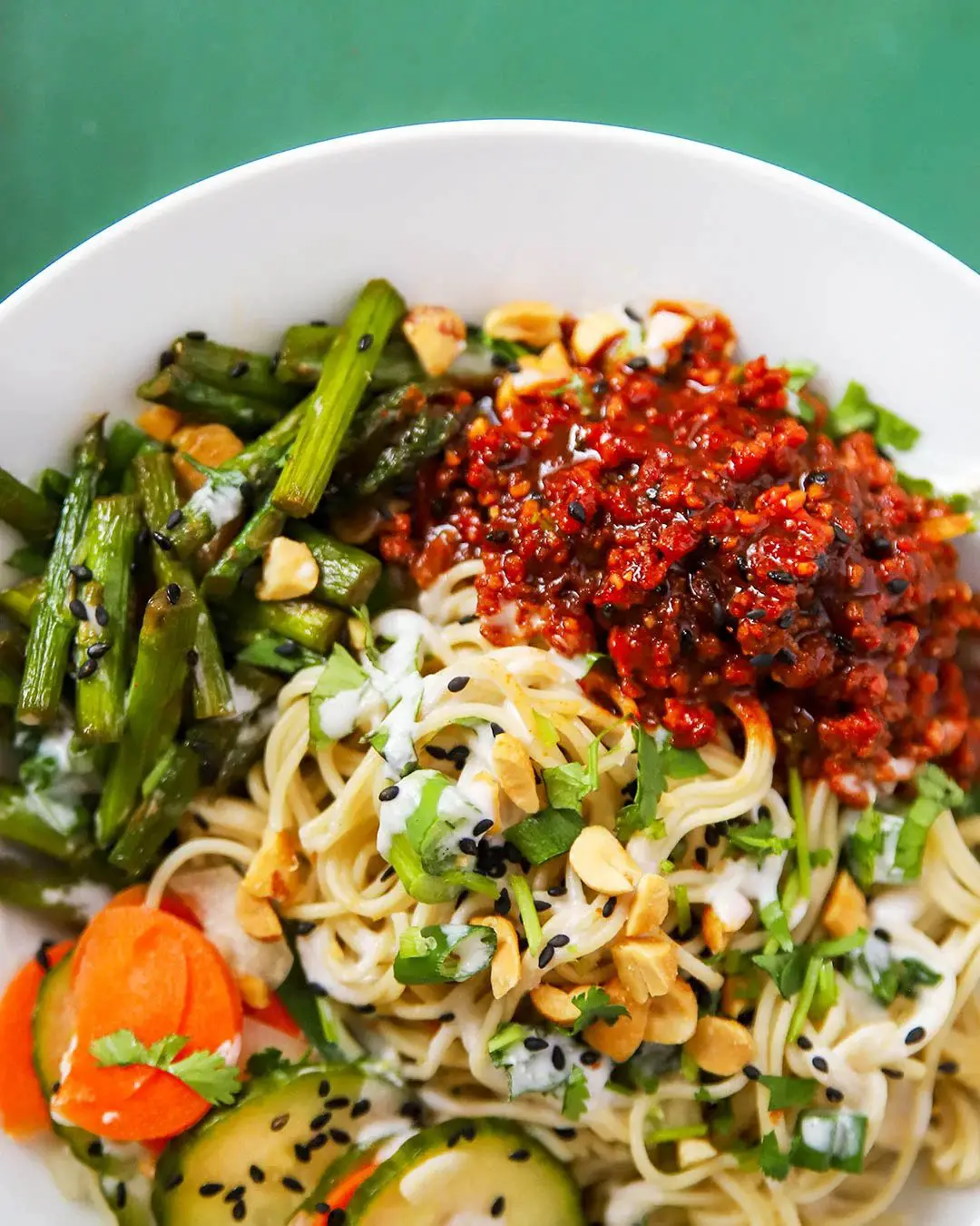 vegan Spicy Korean Noodle Bowl With Buldak