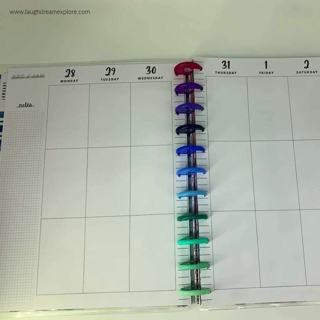 happy planner layouts