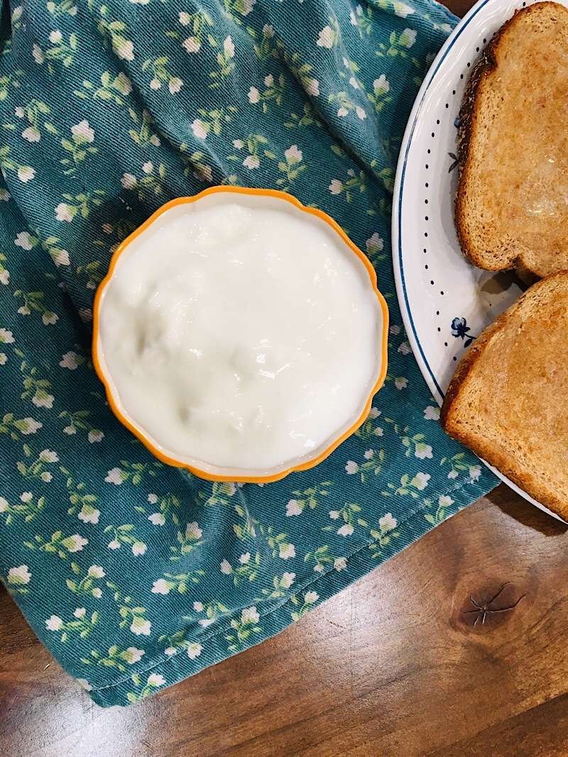 yogurt and toast