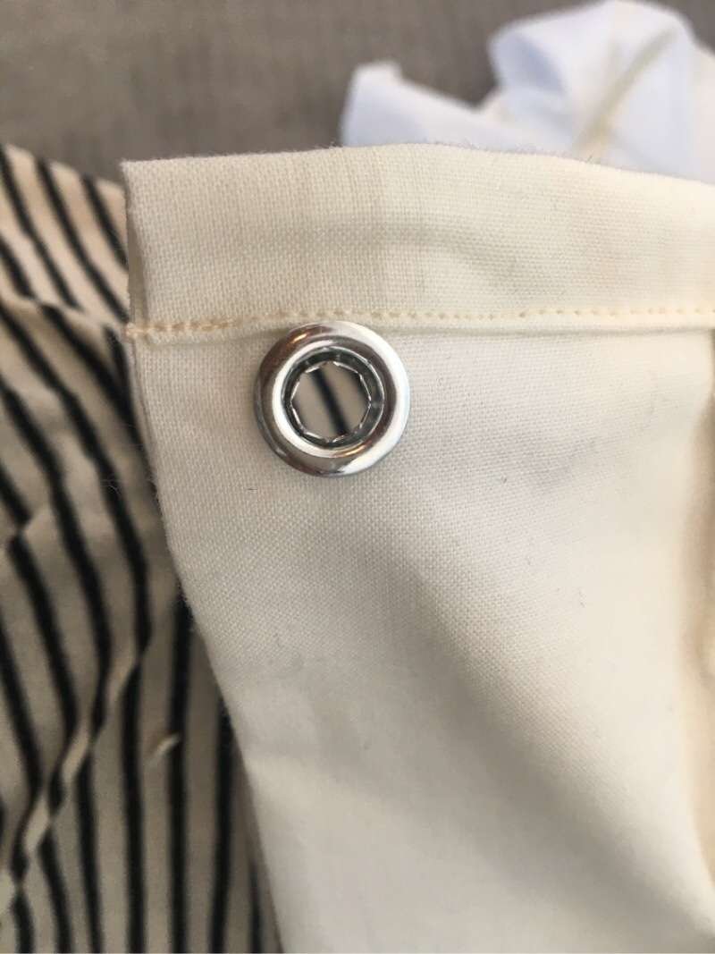 metal grommet close up
