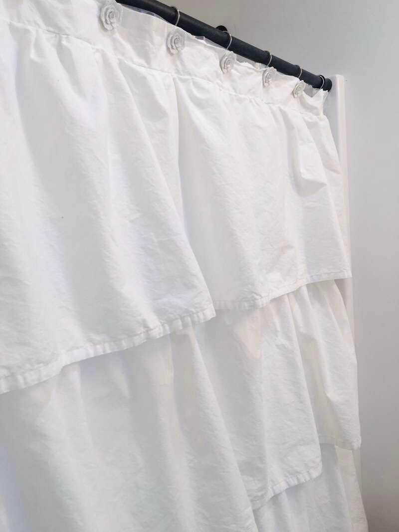 diy shower curtain reveal