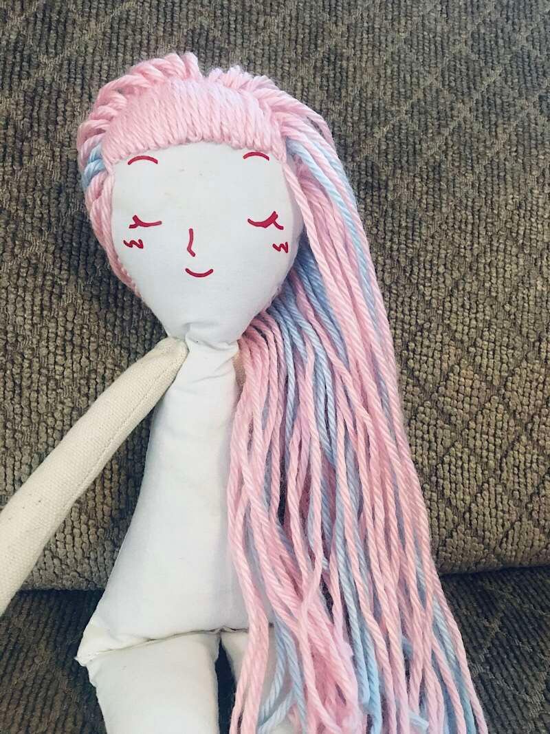 long yarn cloth doll hair