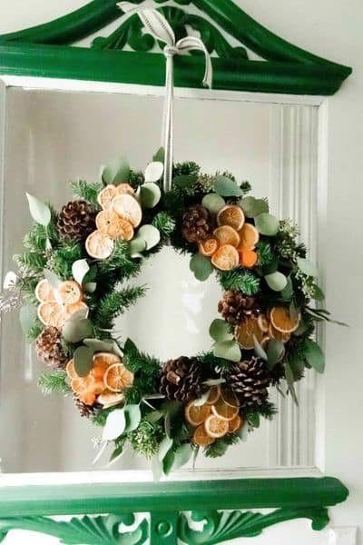 DRIED ORANGE EUCALYPTUS WREATH
