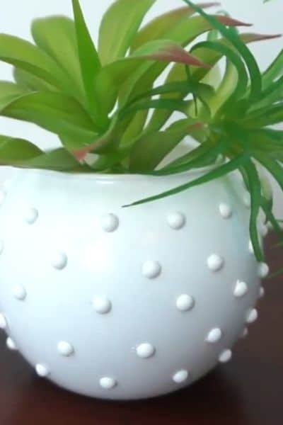DOLLAR TREE HOBNAIL GLASS VASE