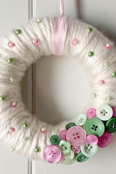 SPRING BUTTON WREATH