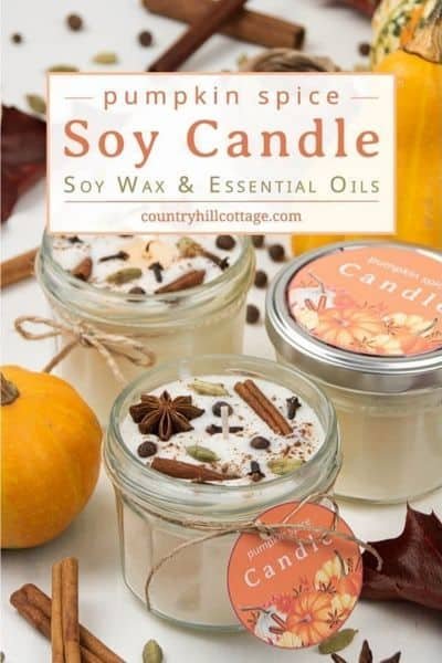 Homemade Pumpkin Spice Candles
