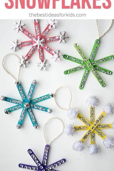 Popsicle Stick Snowflake Ornament