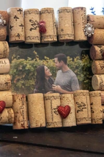 Wine cork picture frame