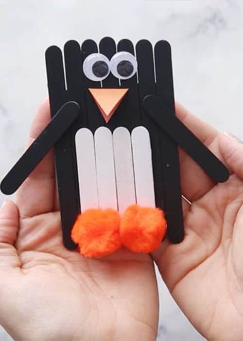 Popsicle Stick Penguin Craft