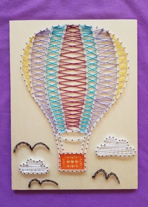 Hot Air Balloon String Art