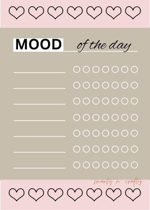 mood tracking worksheet