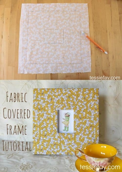 Fabric-covered photo frames