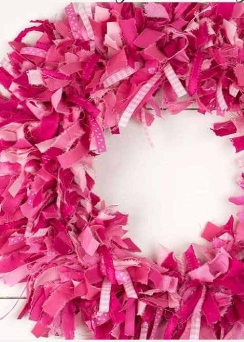 Leftover Fabric scrap wreaths