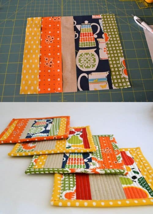 Quilted pot holders or oven mitts