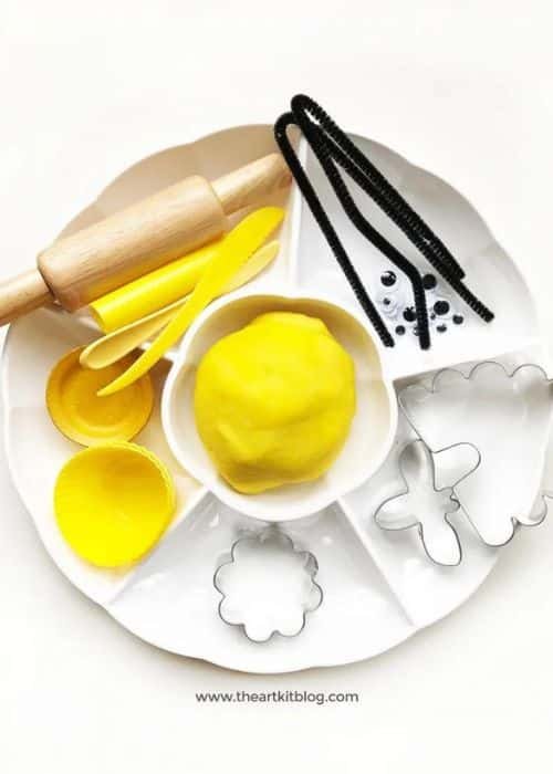 Bee-themed Playdough
