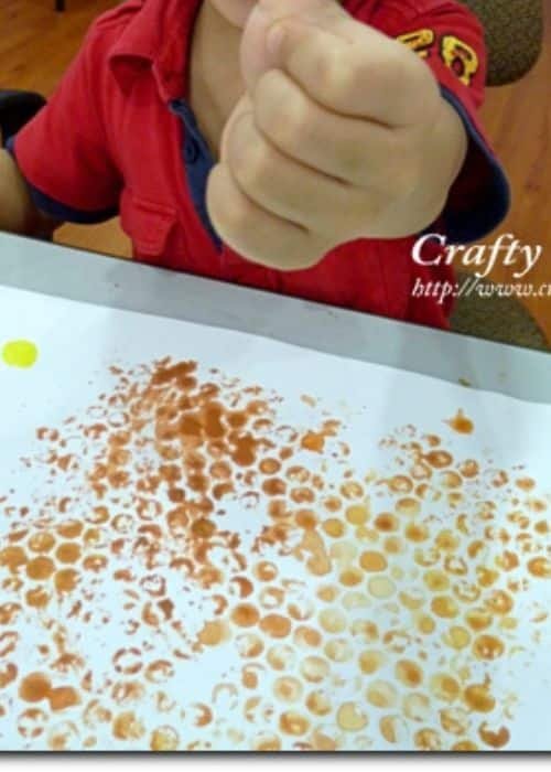 Bubbe-wrap Honeycomb Art