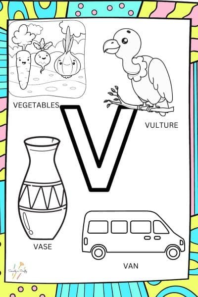 Letter V Preschool Worksheets