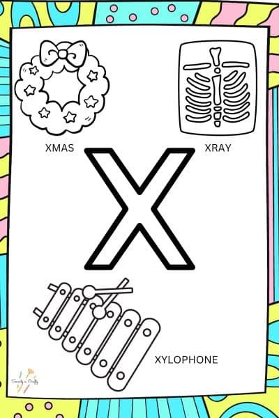 Letter X Preschool Worksheets