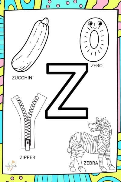Letter Z Preschool Worksheets