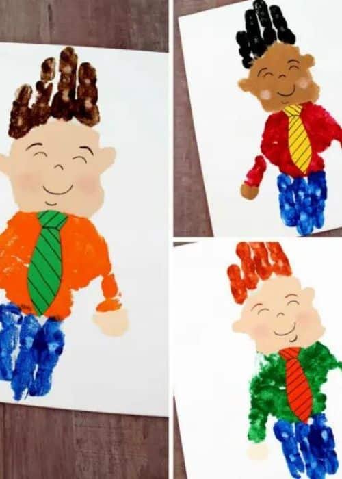Father's day handprint art