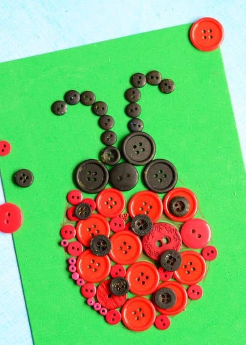 Ladybug Button Art