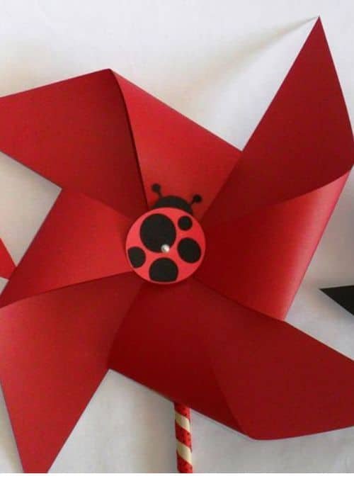 Ladybug Pinwheels