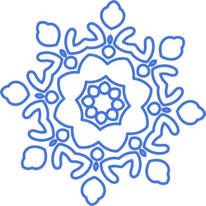 blue pen mandala drawings