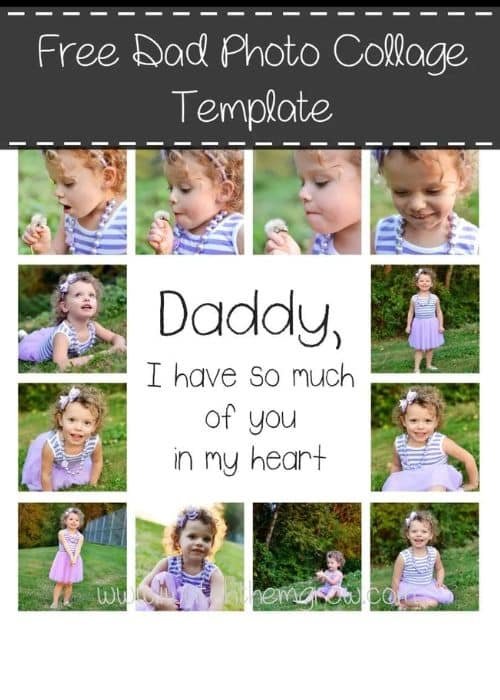 photo collage for fathers day