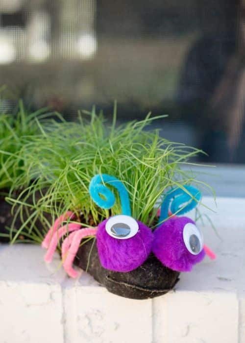 Grass Caterpillar Craft