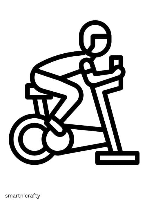fitness and exercise coloring pages
