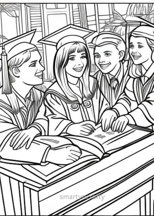 graduation day coloring pages