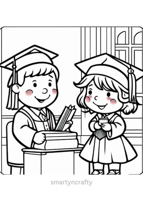 graduation day coloring pages