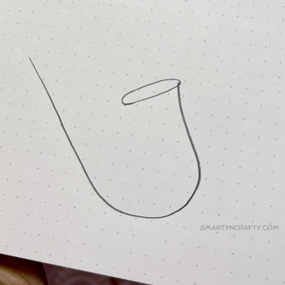how to draw a saxophone