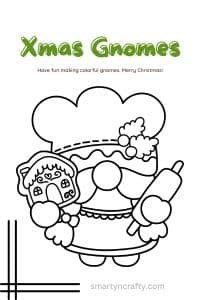 christmas gnome coloring pages