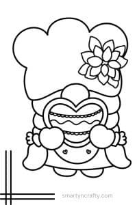 christmas gnome coloring pages