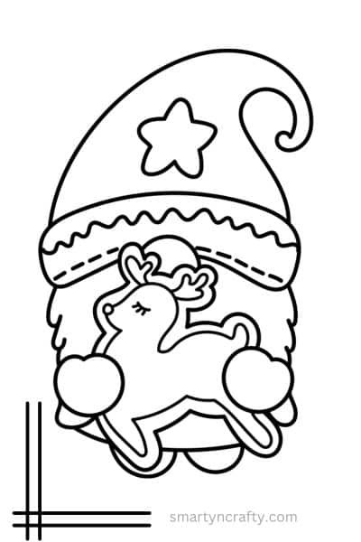 Christmas Gnome coloring pages