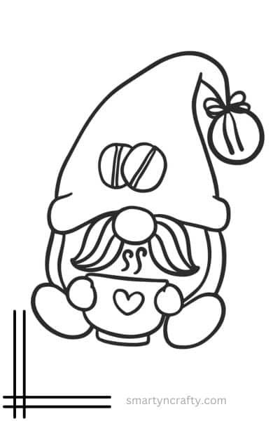 Christmas Gnome coloring pages
